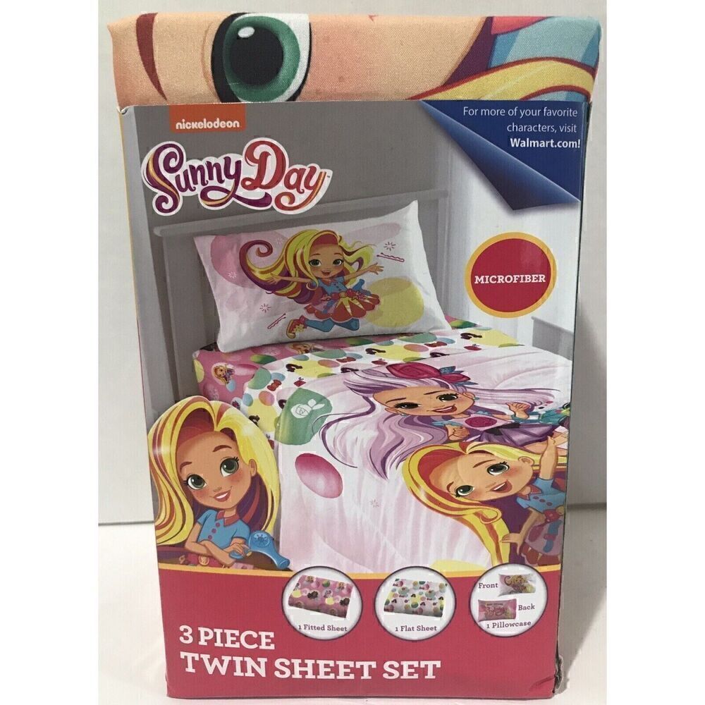 Nickelodeon Sunny Day Microfiber 3 Piece Twin Sheet Set- Brand new